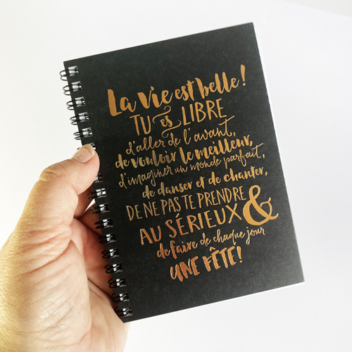 Carnet de notes La vie est belle