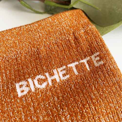 Chaussettes à paillettes Bichette - Rouille